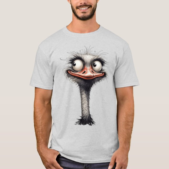 T-shirt ému oiseau fantaisiste (Devant)