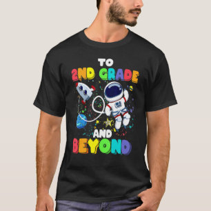 T-shirt En 2e Année Et Au-Delà De Deuxième Astronaute Reto
