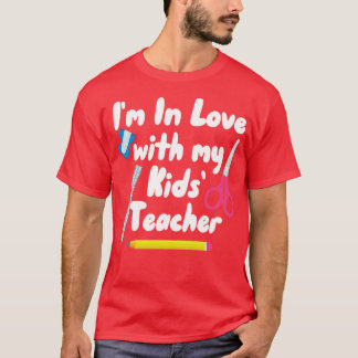 T-shirt En amour avec mes enfants Enseignant à la maison
