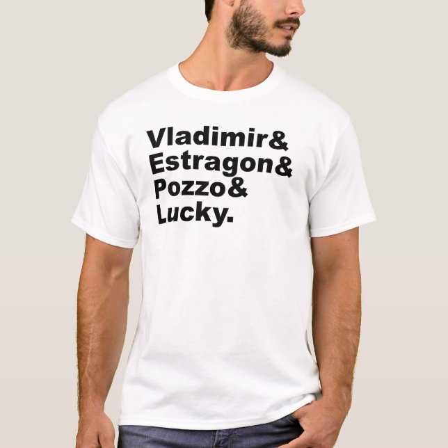 T-shirt En attendant Godot - Vladimir Estragon Pozzo Lucky (Devant)