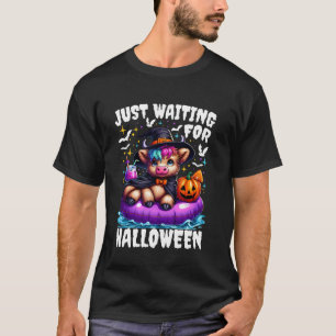T-shirt En Attendant Halloween Mignon Fantomatique Highlan