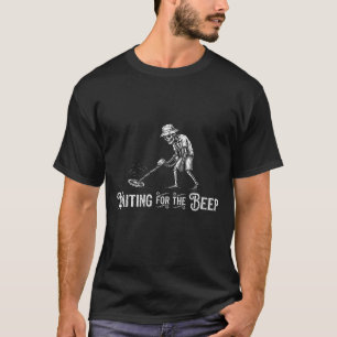 T-shirt En Attendant Le Bip, Crâne De Détection De Métaux