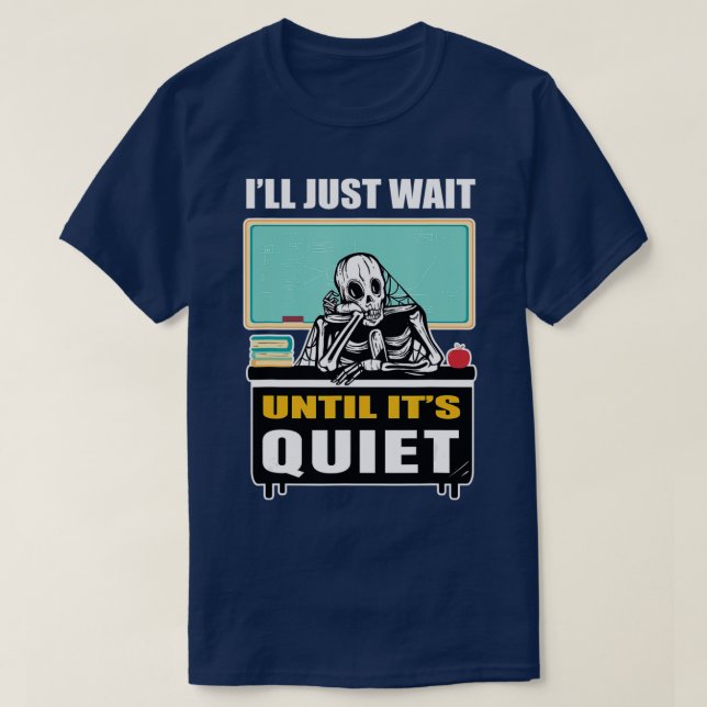 T-shirt En Attendant Skeleton Ill Juste Attendre Son Thé C (Design devant)