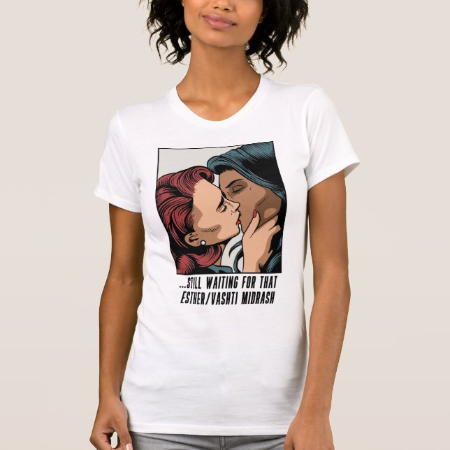 T-shirt En attente d'Esther/Vashti Midrash juif LGBTQ+ (Devant)