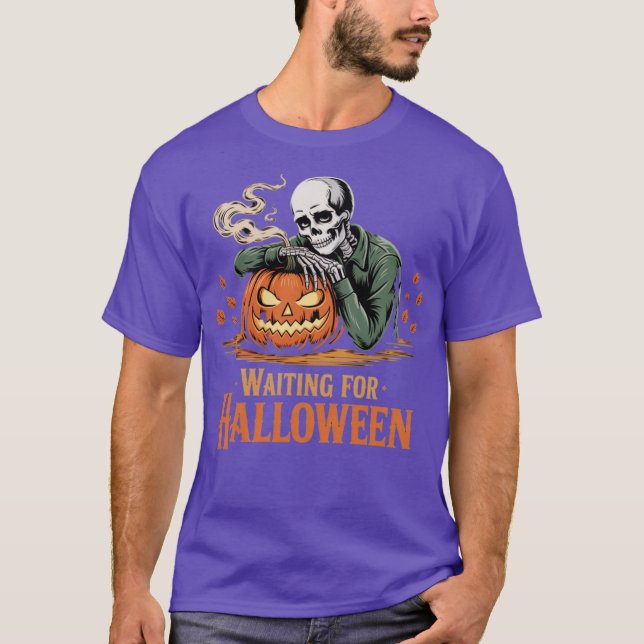 T-shirt En attente d'Halloween (Devant)