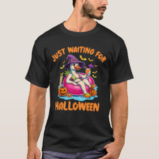 T-shirt En Attente D'Halloween Goose Eté Mer Éffrayante