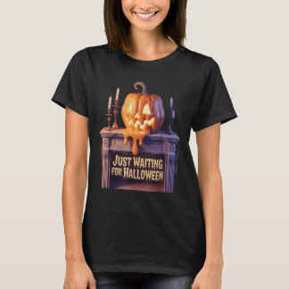 T-shirt En attente d'Halloween Jack-o'-lantern Hallowee