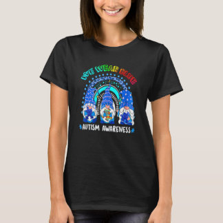 T-shirt En Avril Nous Gnome Bleu Arc-en-ciel Sensibilisati