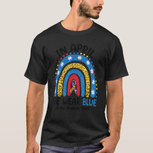 T-shirt En Avril Nous Portons Bleu Autism Awareness Pièce