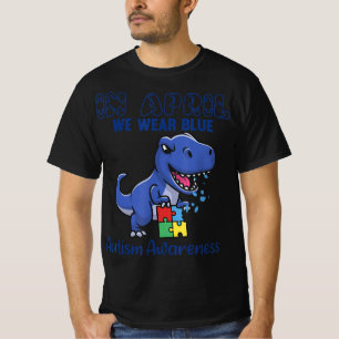 T-shirt En Avril Nous Portons Bleu Sensibilisation sur l'a