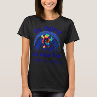 T-shirt En Avril Nous Portons Du Bleu Ruban de Sensibilis