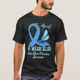 T-shirt En Avril Nous Portons Le Bleu Pour La Prévention D