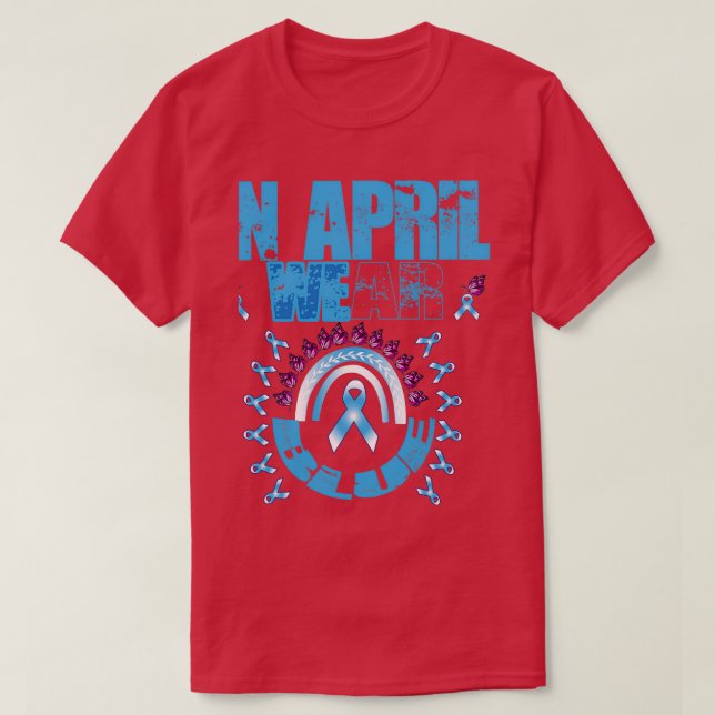T-shirt En Avril Nous Portons Sensibilisation sur l'autism (Design devant)