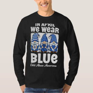 T-shirt En Avril Porter Des Gnomes Bleus Soutient Les Enfa