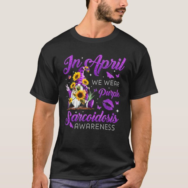 T-shirt En Avril Porter Violet Sarcoidose Sensibilisation  (Devant)