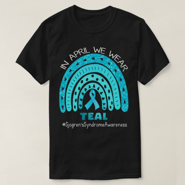 T-shirt En avril Sjogren de la sensibilisation au syndrome (Design devant)