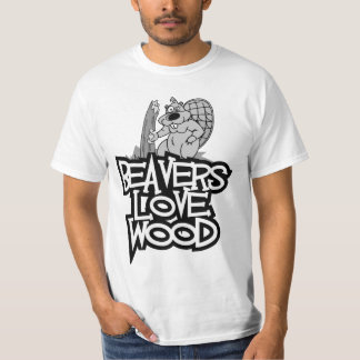 T-shirt en bois d'amour de castors
