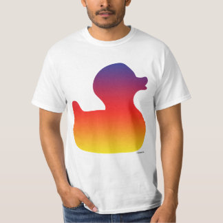 T-shirt en caoutchouc de Duckie d'arc-en-ciel