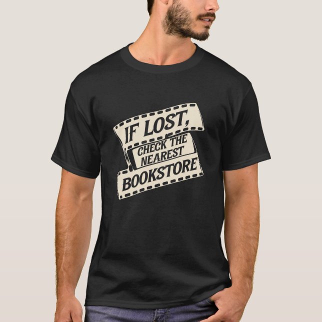 T-shirt En cas de perte, consultez la librairie la plus pr (Devant)
