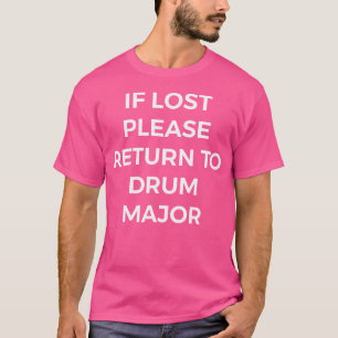 T-shirt En Cas De Perte S'Il Vous Plaît Retourner À Drum M