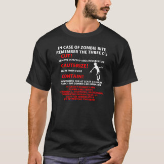 T-shirt "EN CAS de ZOMBI de MORSURE"