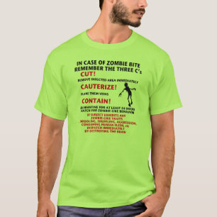 T-shirt "EN CAS de ZOMBI de MORSURE"
