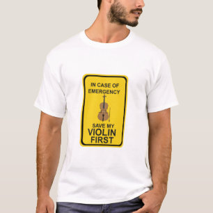 T-shirt En cas d'urgence, sauvez mon violon en premier