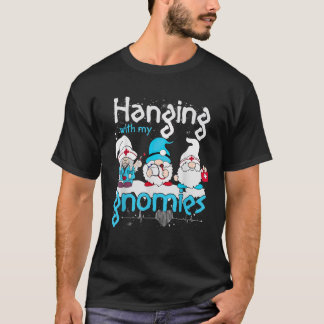 T-shirt En compagnie de mes gnomes Rétro Gnomes Noël Pour