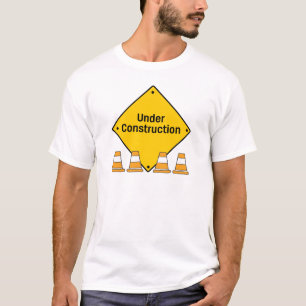 T-shirt En construction avec des cônes
