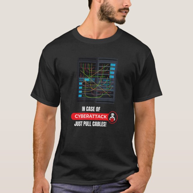 T-shirt En Coque De Cyberattaque I Hacker Code Hacking It  (Devant)