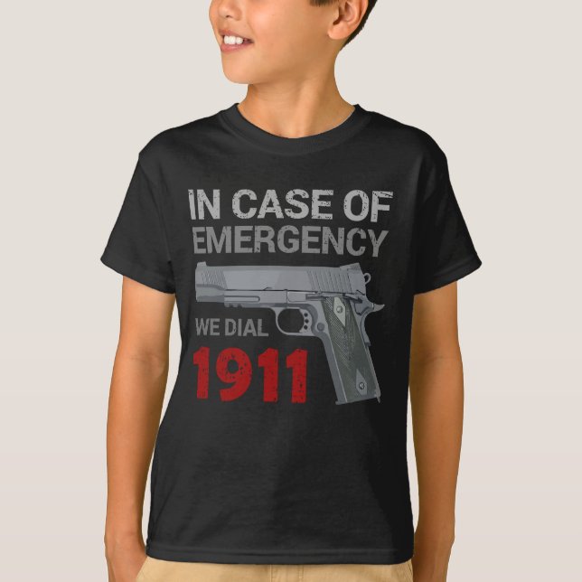 T-shirt En Coque d'urgence composez 1911 Pro Gun 2ème amen (Devant)