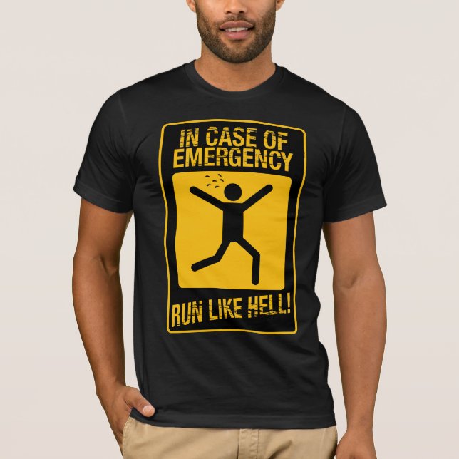 T-shirt En Coque d'urgence Run LIke Hell (Devant)