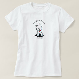 T-Shirt en coton 100% Westie Terrier Practice Make