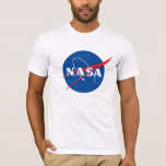 T-shirt en coton ajusté Iconique de la NASA (blanc<br><div class="desc">AVIS IMPORTANT : Insignes et identificateurs de la NASA fournis et utilisés avec la permission de la NASA.</div>