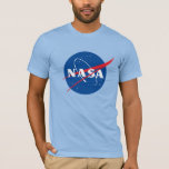 T-shirt en coton ajusté Iconique de la NASA (bleu)<br><div class="desc">AVIS IMPORTANT : Insignes et identificateurs de la NASA fournis et utilisés avec la permission de la NASA.</div>