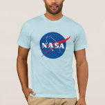 T-shirt en coton ajusté Iconique de la NASA (bleu<br><div class="desc">AVIS IMPORTANT : Insignes et identificateurs de la NASA fournis et utilisés avec la permission de la NASA.</div>