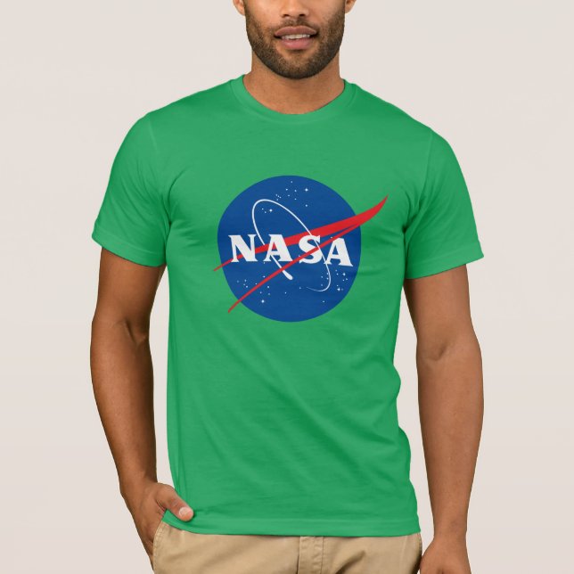 T-shirt en coton ajusté Iconique de la NASA (vert  (Devant)