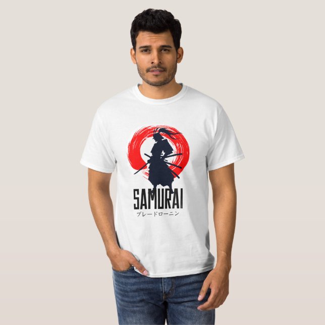 T-Shirt en coton avec impression de samouraï – Jap (Devant entier)