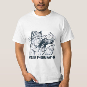T-shirt en coton avec photographe de la nature ren