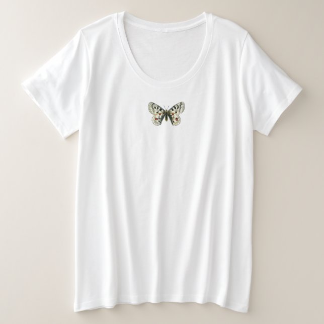 T-SHIRT EN COTON BOUTTERFLY PLUS TAILLE (Design devant)
