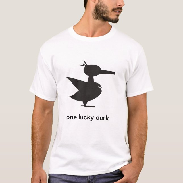 T-shirt en coton One Lucky Duck pour hommes (Devant)