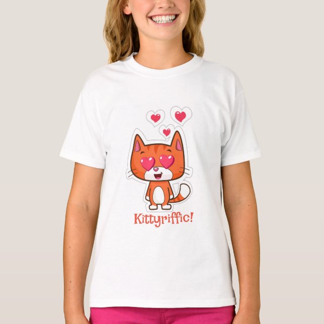 T-shirt en coton pour fille Kitten | Vêtements pou (Devant)