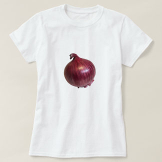 T-shirt en coton 'You Can't Rush Onions' en blanc