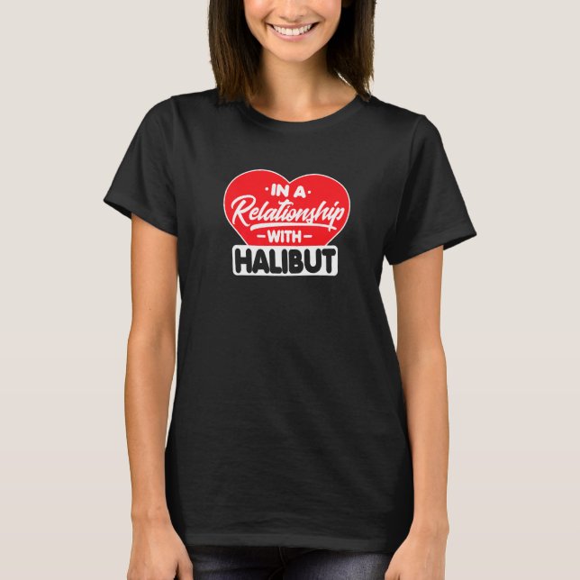 T-shirt En couple avec des flétans  Poisson flétan (Devant)