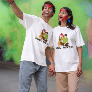 T-Shirt en couple Soul Mate - Romantique et coeur