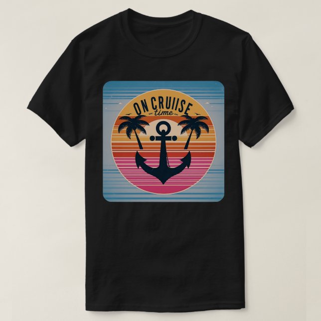 T-shirt En Croisière Heure Croisière Escouade Correspondan (Design devant)