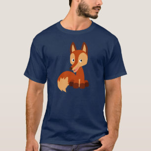 T-Shirt en croix de carton mignon Fox