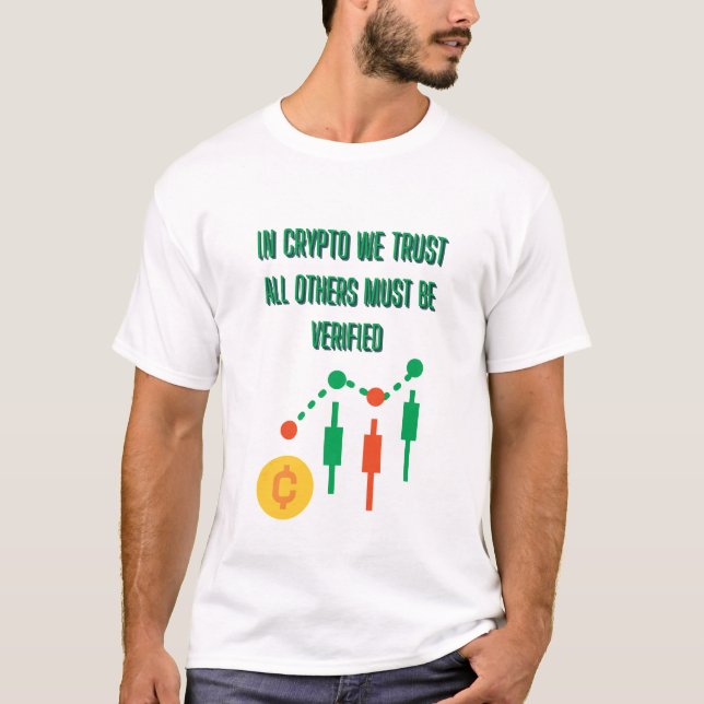 T-shirt En Crypto Nous Avons Confiance Typographie Gras De (Devant)