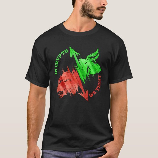 T-shirt En Crypto nous faisons confiance à CryptoCurrency  (Devant)