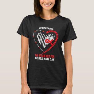 T-shirt En Décembre, Nous Portons Le Rouge Pour Les Prix D